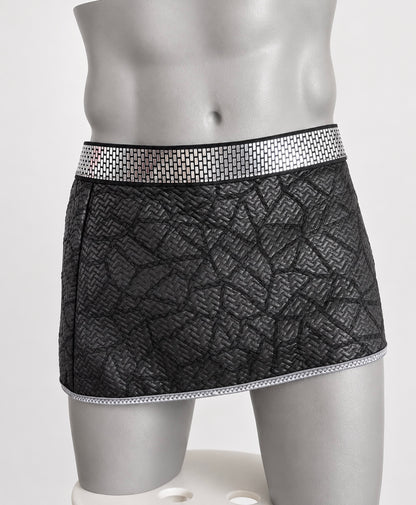 Black & Silver Gladiator Kilt
