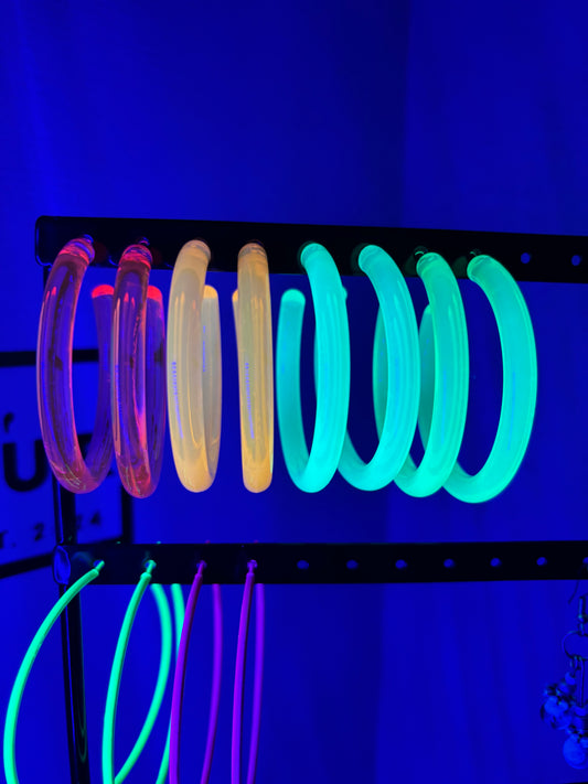 Dikke Fluo Party Oorbellen