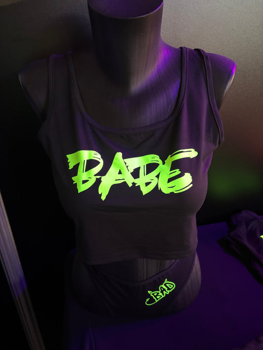 Bad Ass BABE Crop Top + String