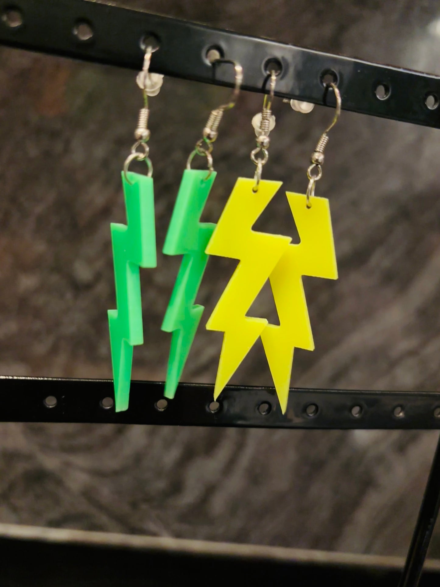 Neon Lightning Oorbellen