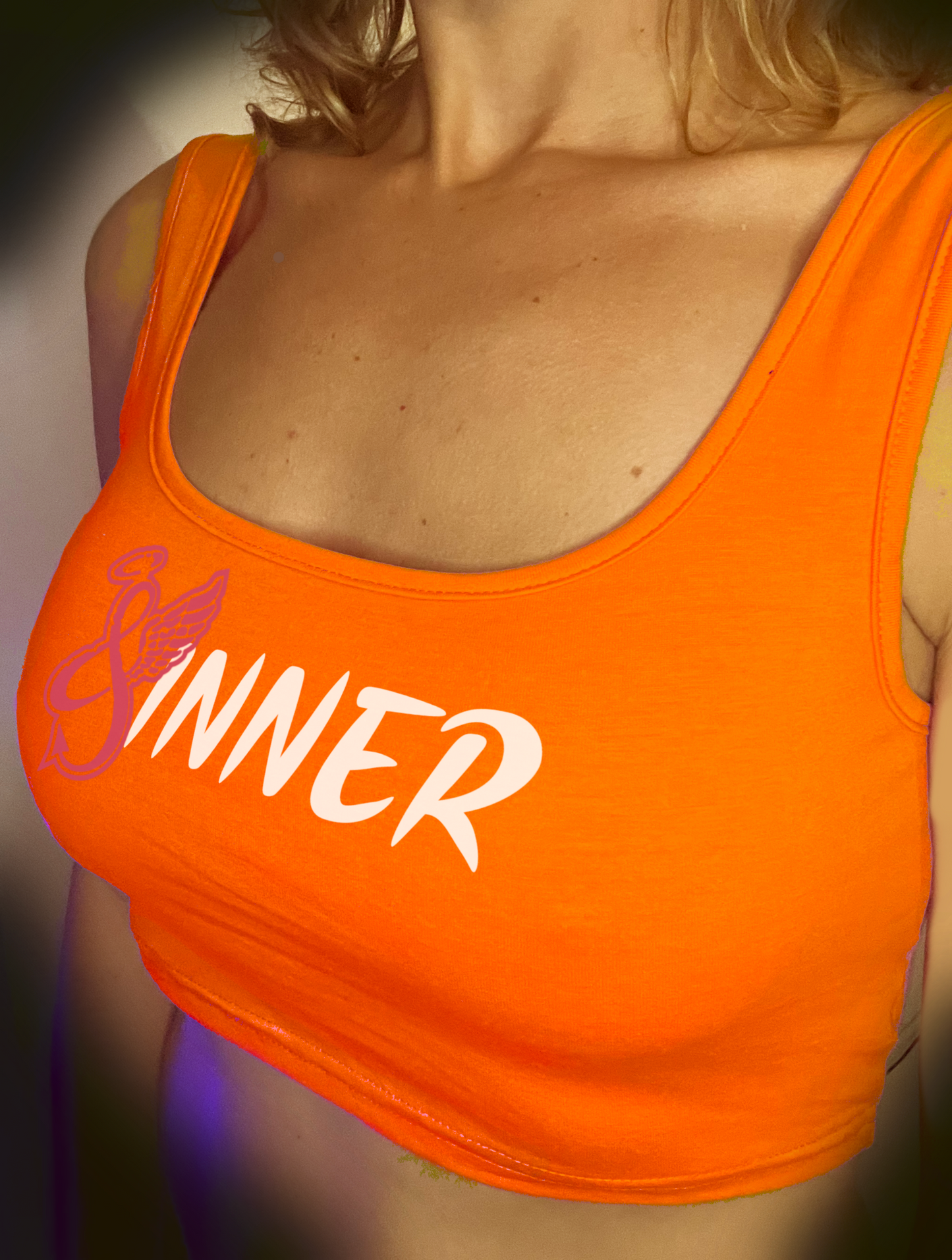 Sinner Crop Top Oranje